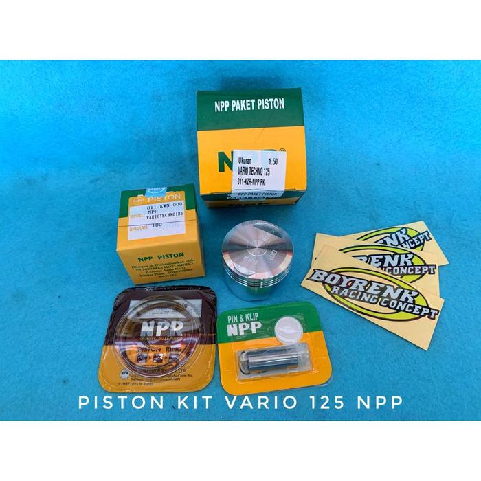 PRODUK BARU PISTON KIT SEHER SEKER VARIO 125 / VARIO TECHNO 125 OVERSIZE STD-50-100-150-200  NPP - B