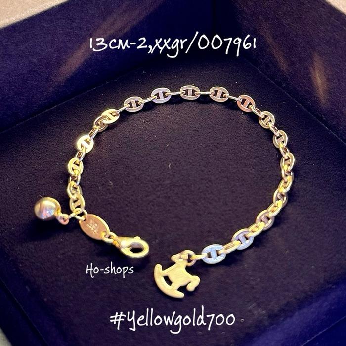 Gelang Anak Mas Kuning Cute Kadar 700 Asli Emas