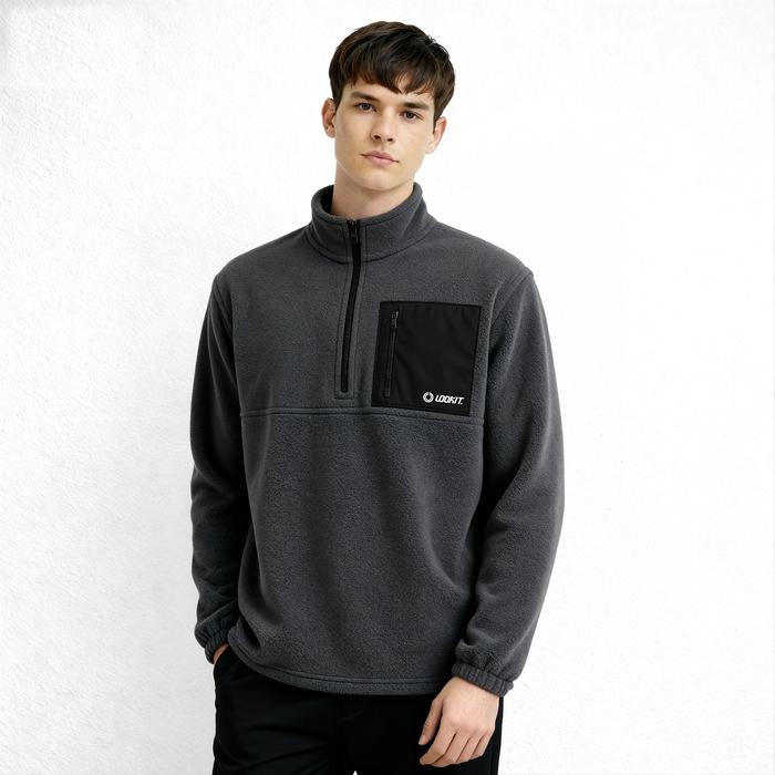 Sweater Crewneck Half Zipper | Sweater Mezza Half-Zip | Crewneck Sweater | Half Zipper Sweater Brand
