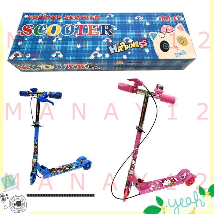 SCOOTER OTOPET ANAK SKUTER +BELL+REM TANGAN DIY GAMBAR