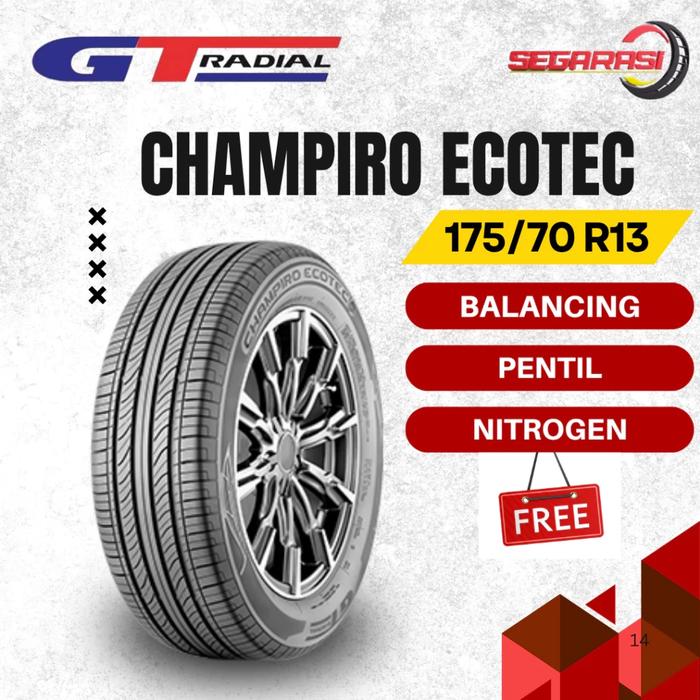 Ban GT Radial Champiro Ecotec 175/70 R13 Ban Mobil GT Radial Ring 13