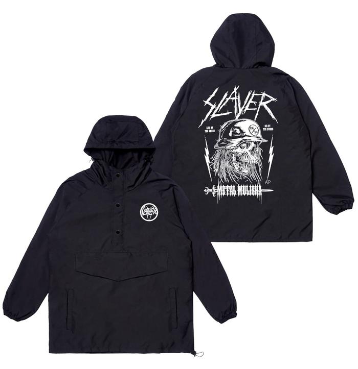 Faesu - jacket cougle Slayer Metal Mulisha jacket parasut waterproof pria wanita