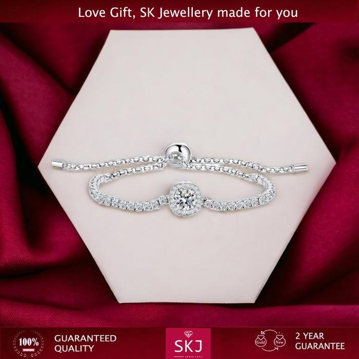 SK Jewellery - Garansi 2 Tahun - Gelang Wanita Adjustable Wedding Nikah Kawin 1 Carat Gold Plating 1