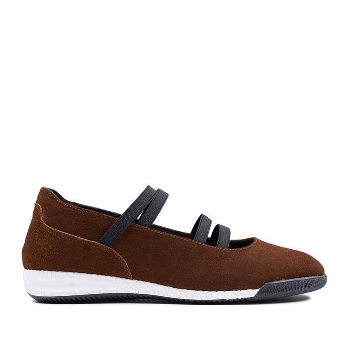 Prabu - Melati Dark Brown Sepatu Kulit Suede Sneakers Wanita