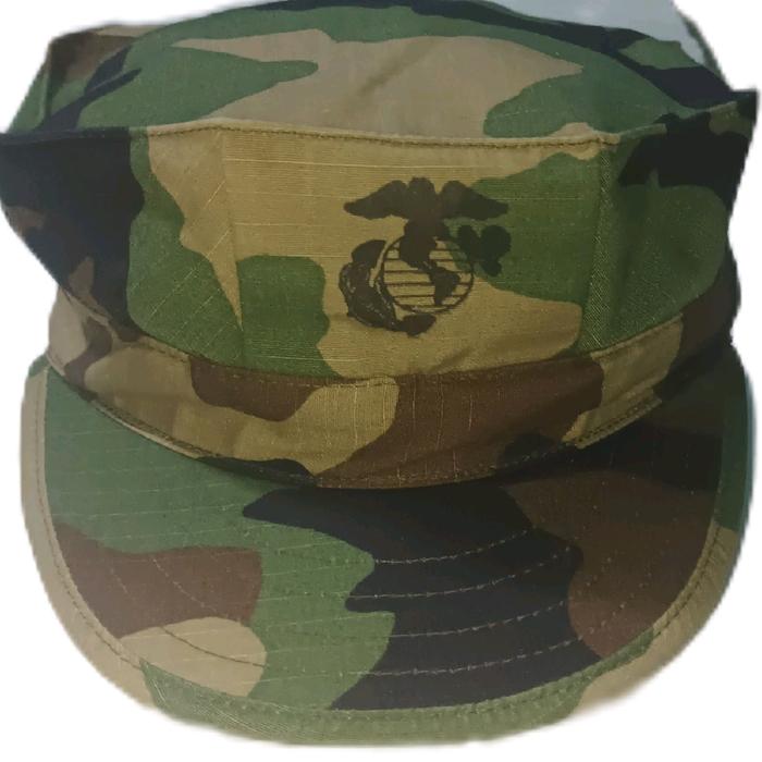 Topi Patrol Cap Okinawa US Marine Coprs USMC Woodland Propper Made in USA