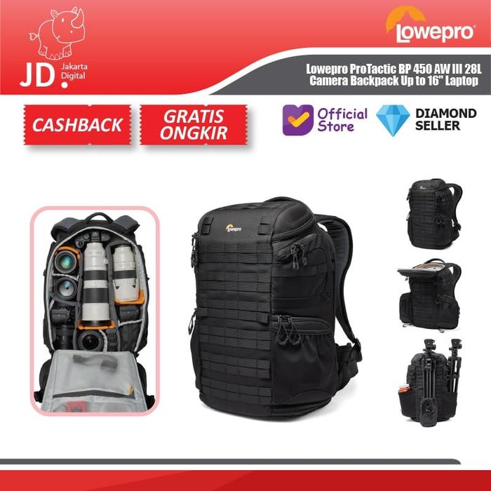 Lowepro ProTactic BP 450 AW III 28L Camera Backpack Up to 16" Laptop - Tas Lowepro ProTactic BP450 A