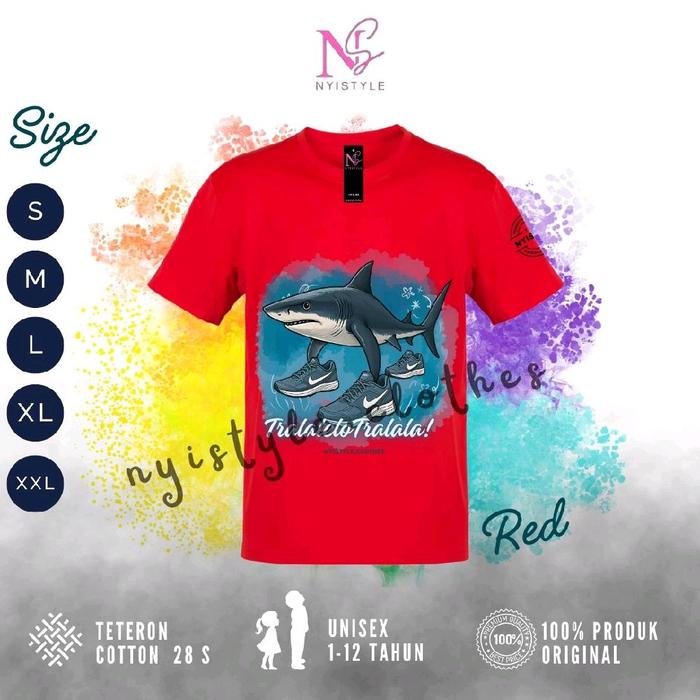 kaos atasan anak tralalelo tralala/kaos anak tralalelo tralala/baju kaos anak tralalelo tralala