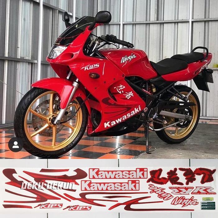 Striping Kawasaki Ninja rr 150 old Merah 2010 Kuat Vernis OSEAN
