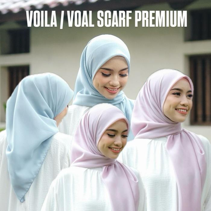 HI’ZAF VOILA PREMIUM PLAIN SQUARE 115x115cm 45 WARNA