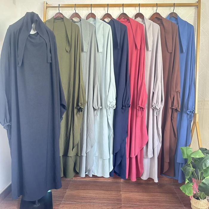 One Piece Amira Abaya Long Khimar Muslim Women Overhead Hijab Maxi Dress Turkey Eid Ramadan Kaftan P