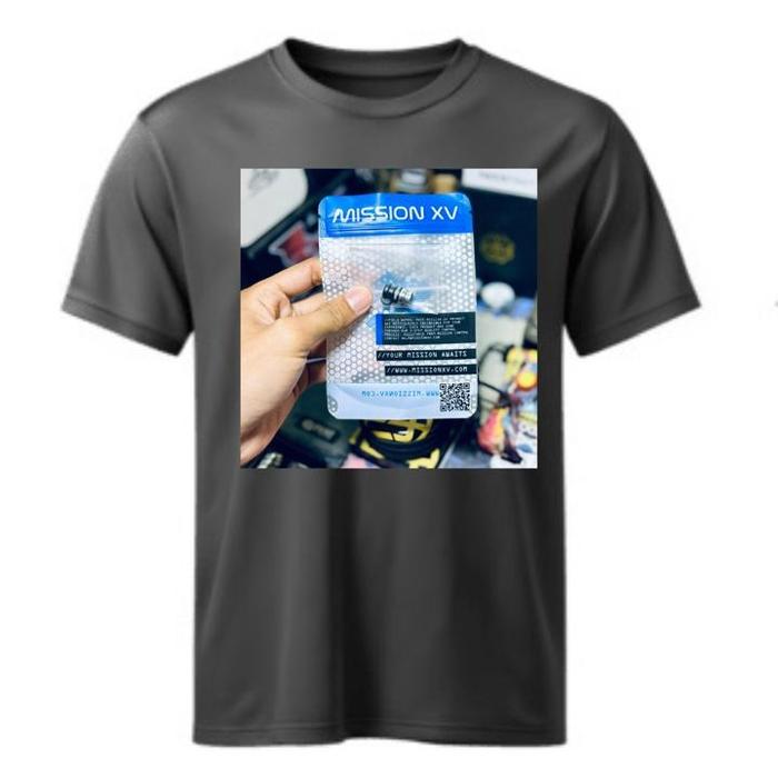 Kaos Hitam MISSION XV dot edot