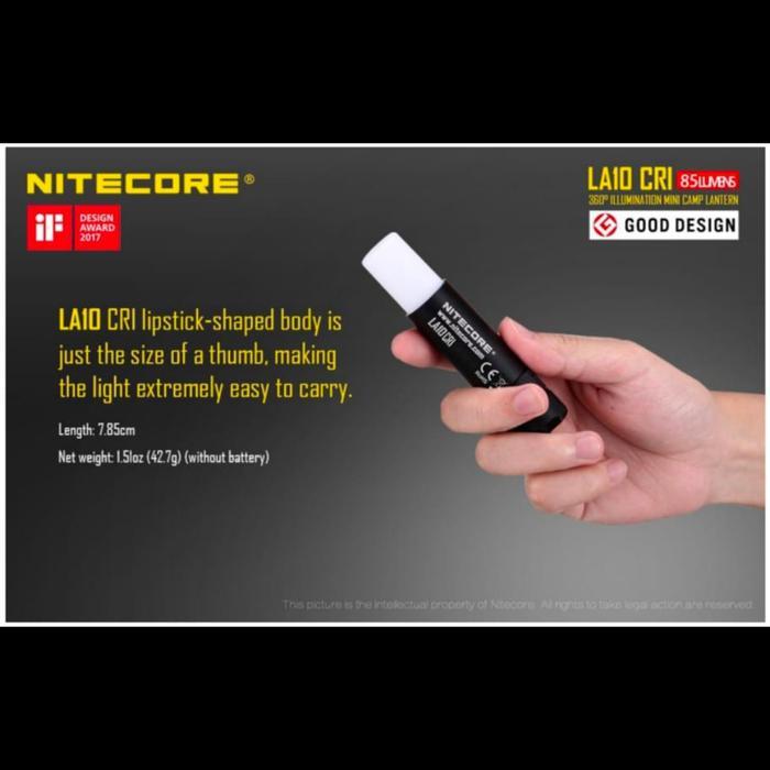 Senter Lisptik Nitecore LA10 CRI 85 Lumens
