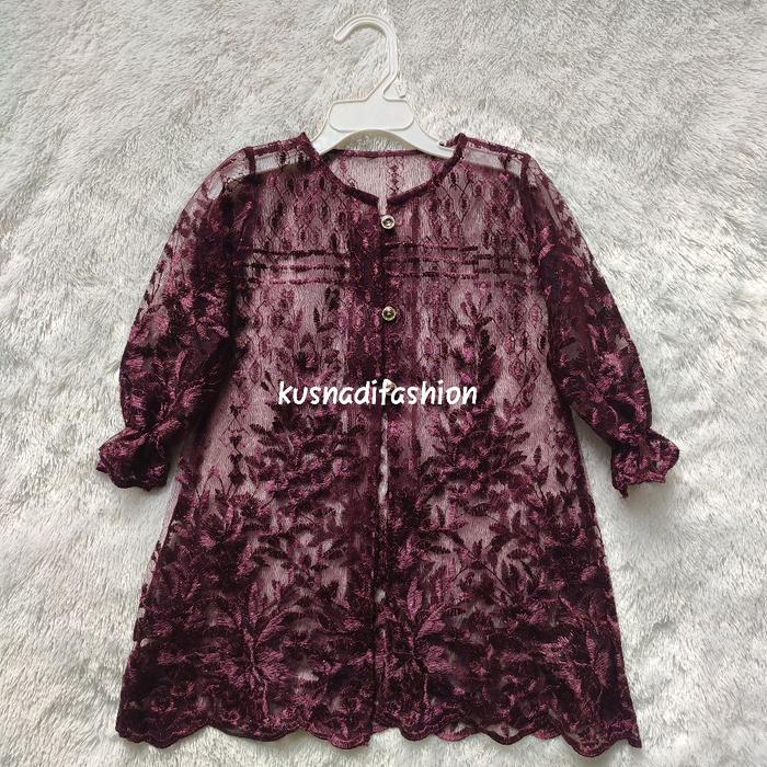 Outer Tunik Tile Brukat Anak Perempuan || Tunik Tile Brukat Premium