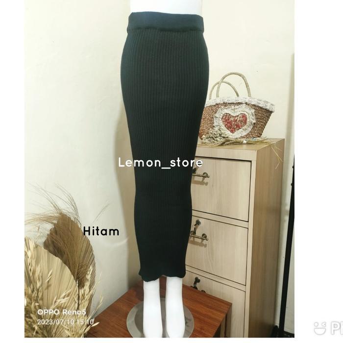 Rok Span Rajut Knit..Super Premium [Tebal-Tidak Kasar]  / Permanen Tidak Berbulu //Murah//Polos// Te