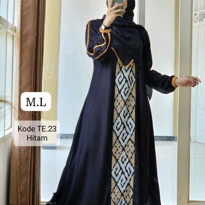 Dress ori ori el zeima bahan twill rayon premium Gamis Wanita Muslim Dewasa Remaja