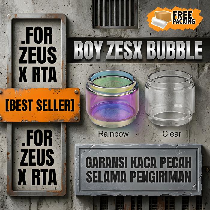 [PROMO] Fat Boy ZEUS X RTA Replacement Glass | kaca cembung bubble