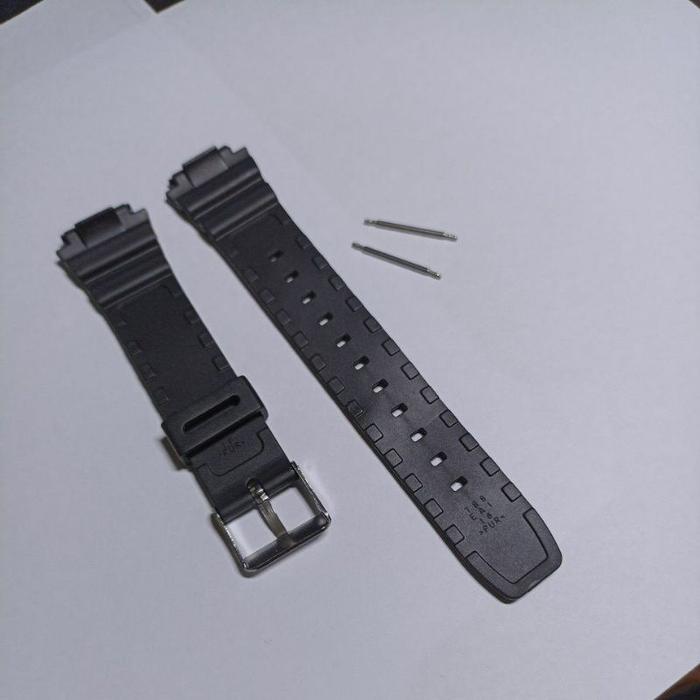 STRAP TALI JAM CASIO WR-100M WR100M WR100-M LUG 18MM WARNA HITAM FREE 2 PEN