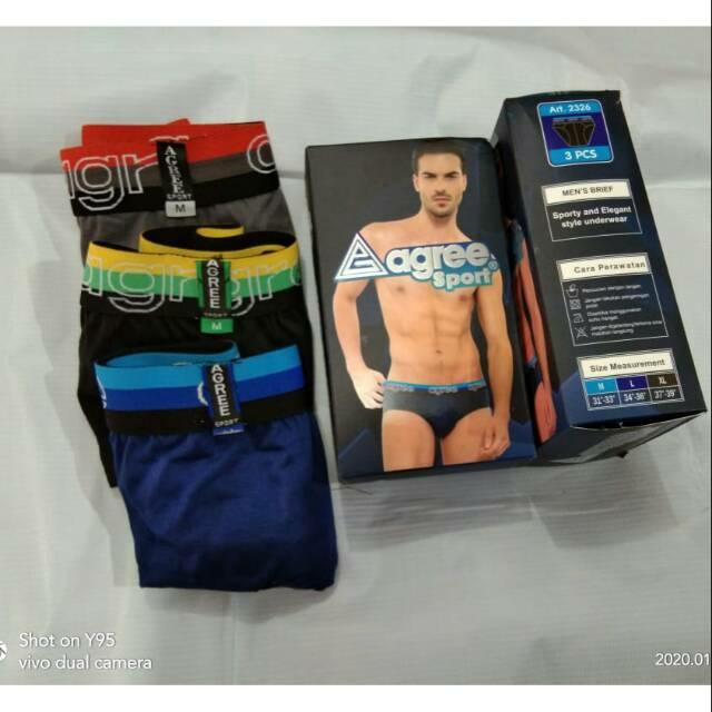 agree sport cd pria AGREE 2326 3Pcs || cd AGREE brief ART 2326 isi 3 pcs