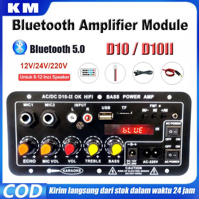 D10 Ⅱ 900W Amplifier Board Tampilan Digital Power Amplifier Board Untuk 8-12 Inci Speaker AC 220V-DC