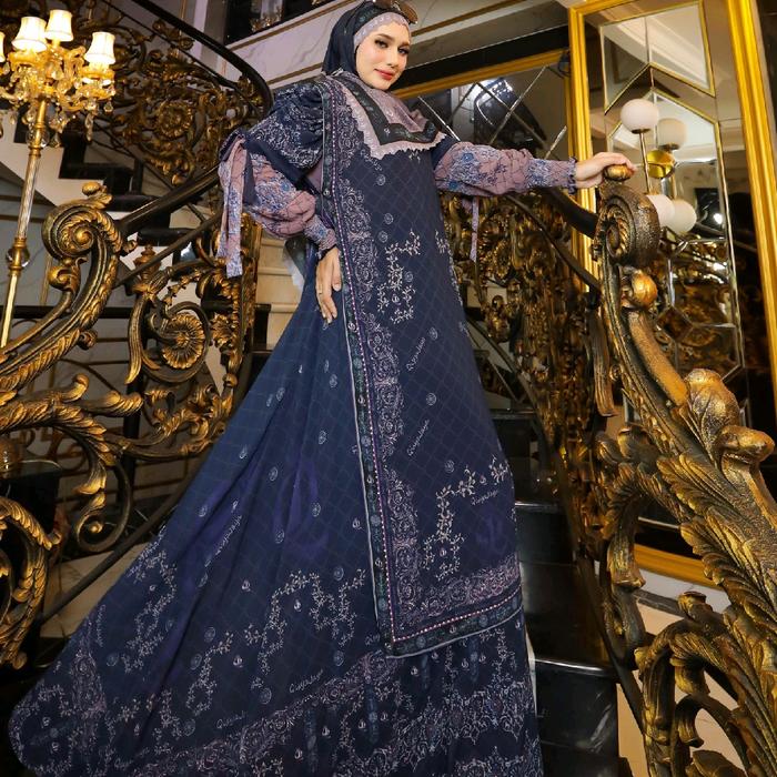 GAMIS SYAR'I MAROCO 3 in 1 Set Scraf by Qisya Jaya  Muslim Wanita Syari Lebaran