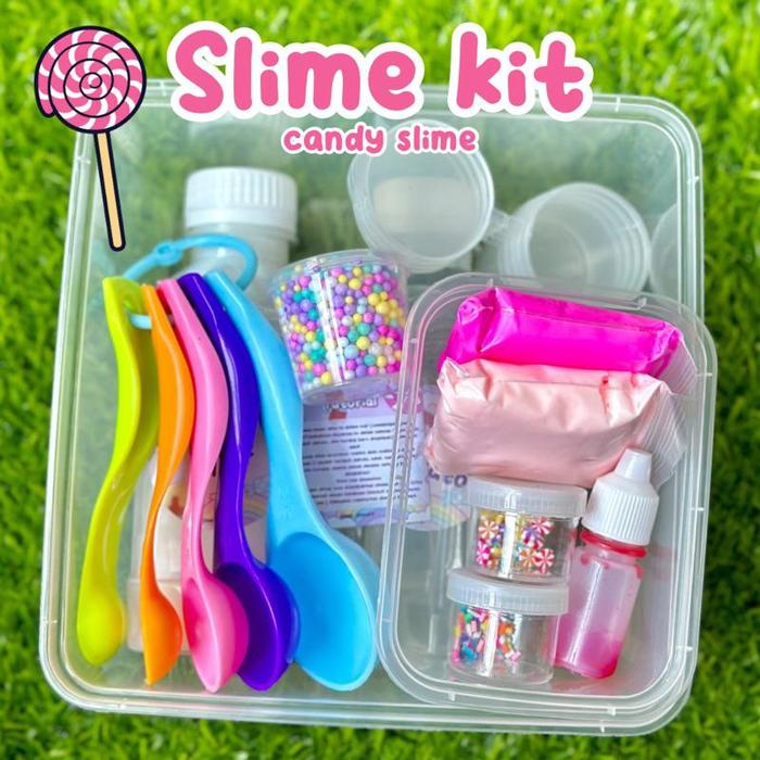 SLIME KIT CANDY SLIME FREE CLAY DAN SPRINKLES || SLIME KIT ORIGINAL SLIME || SLIME KIT BAGUS