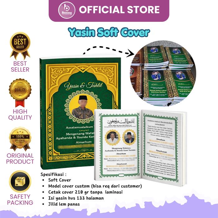 Buku Yasin dan Tahlil 133 halaman / Yasin Soft Cover custom