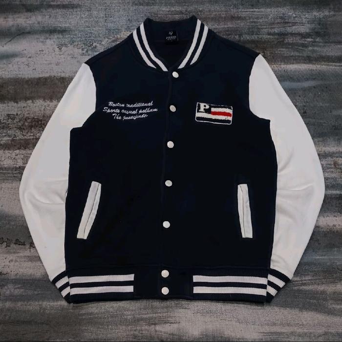 Varsity jaket Polham katun logo full bordir