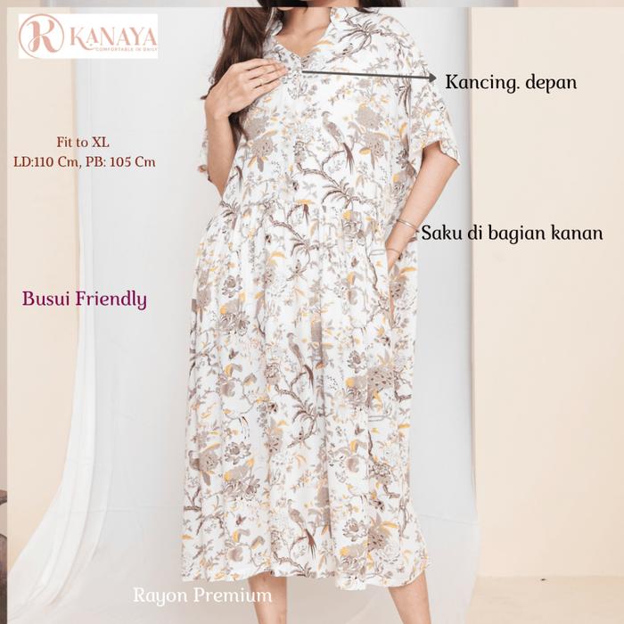 Daster Terlaris Kekinian terbaru  Busui Home Dress Rayon Premium Remple by Kanaya