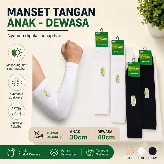 Manset Dewasa 40 cm Penutup Lengan Muslimah Handsock Tangan - Model Terbaru deker rajut Spandek Atas