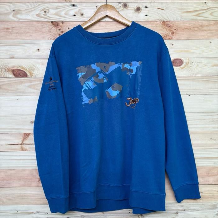 Crewneck Hoodie Jeep Fallow Adventure Originals - Second Very Good Condition Untuk Pria & Wanita