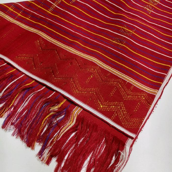 Uis Beka Buluh Legot Pakaian Adat Pria Karo Motif Tenun Adat Rayon Berkualitas Tinggi Panjang 160 Cm