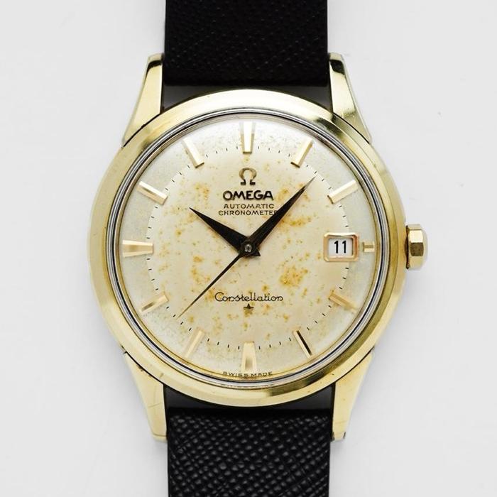 Omega Constellation Jumbo Gold Top Jam Tangan Vintage Pria Original