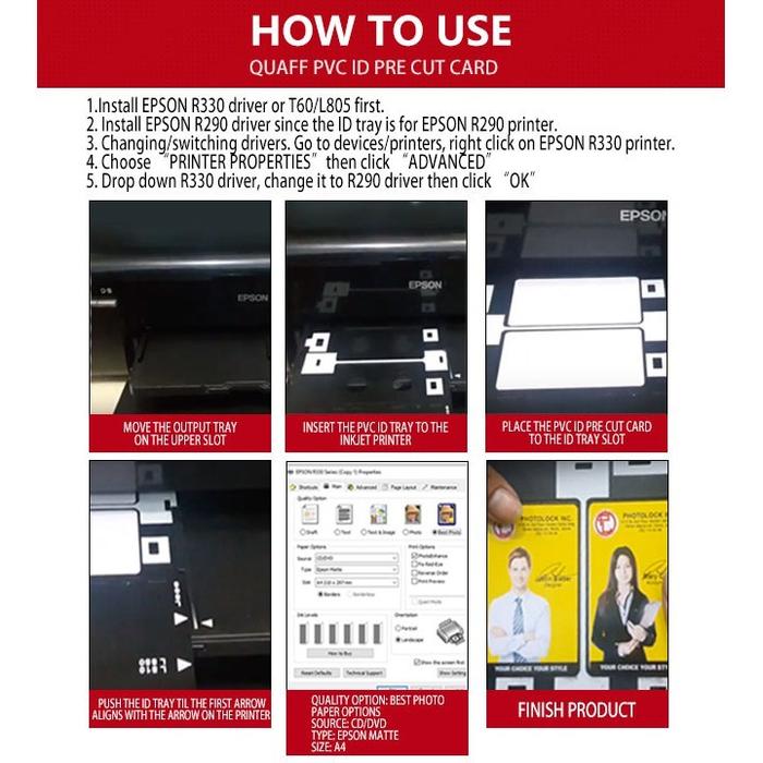 Thermal PVC ID Card/Kartu PVC/Blank Card ID PVC/Kartu Polos/Kertas ID Card/Kartu Pra-Potong PVC 86*5
