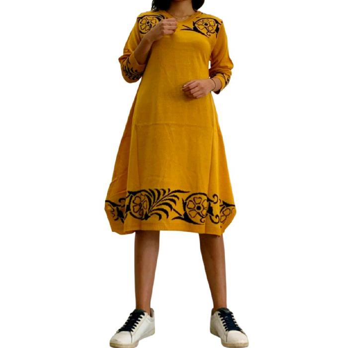 AMBAR RIA GEA OSKAR TUNIK LONGTUNIK RAJUT HALUS KOMBI WOLPEACH Bunga Casual Kombinasi