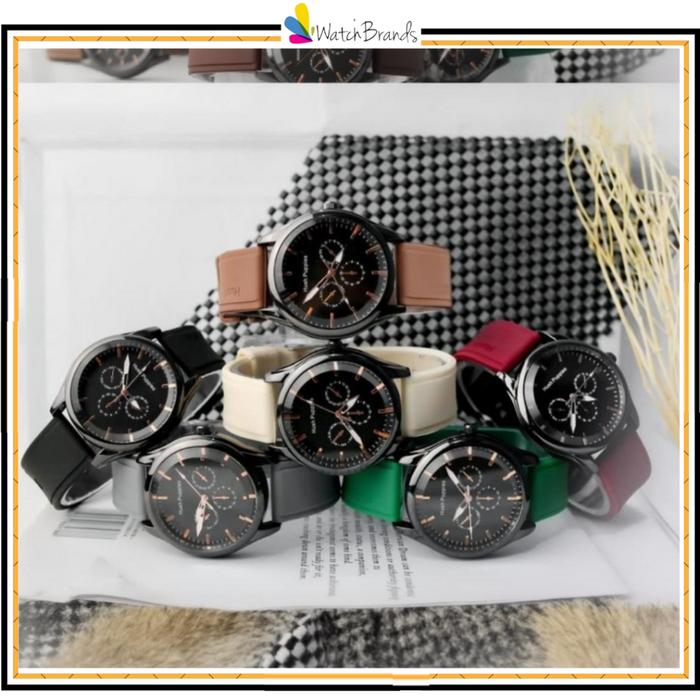 REKOMENDASI WBS JAM TANGAN PRIA WANITA SPORT CHRONO KOREA FASHION QUARTZ SILIKON RUBBER ANALOG WATCH