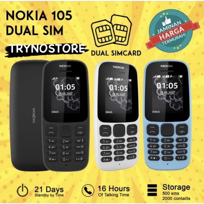 HP NOKIA 105 2017 JADUL DUAL SIM NEW BERGARANSI
