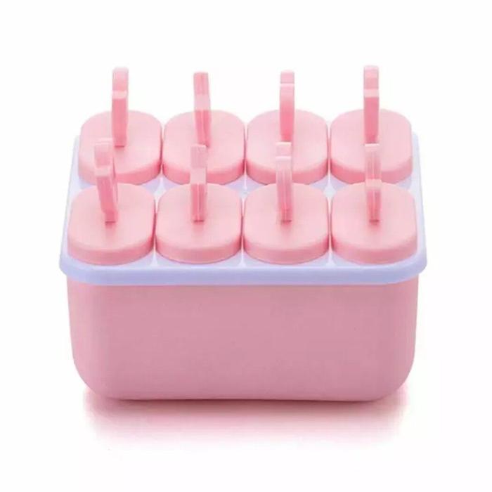 8 miniatur cetakan es krim es loli nyaman DIY mudah mengambil es krim