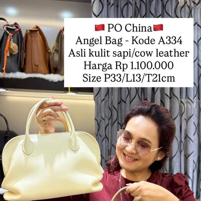 Angel Bag Tas Fashion Elegan Kode A334 Asli Kulit Sapi Size P33 L13 T21cm Harga Rp 1.100.000
