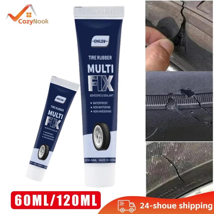 Lem Ban Mobil 120ml Super Kuat Lem Tambal Ban Untuk Kerusakan Ban Luar Dan Karet Velg Mobil