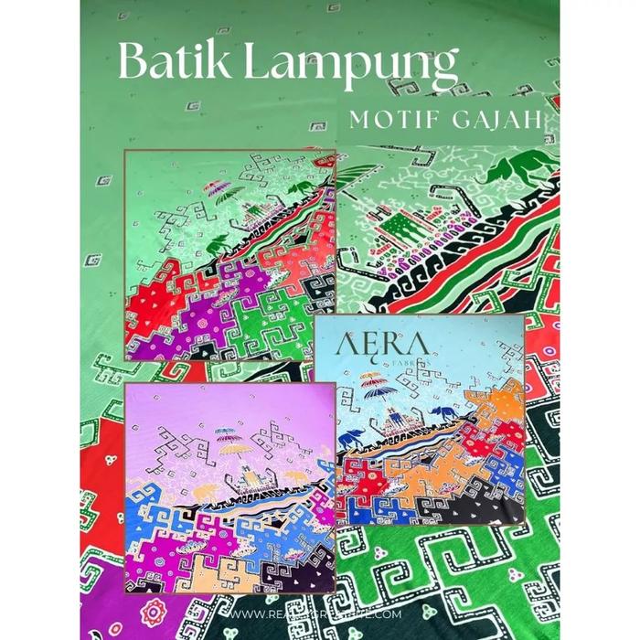0.5meter Kain Batik Sutra Premium Khas Lampung - Lebar 115cm