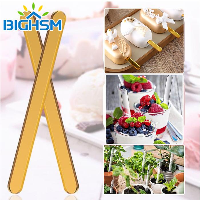 20pcs Acrylic Ice Cream Sticks Popsicle Stick Cake Topper for