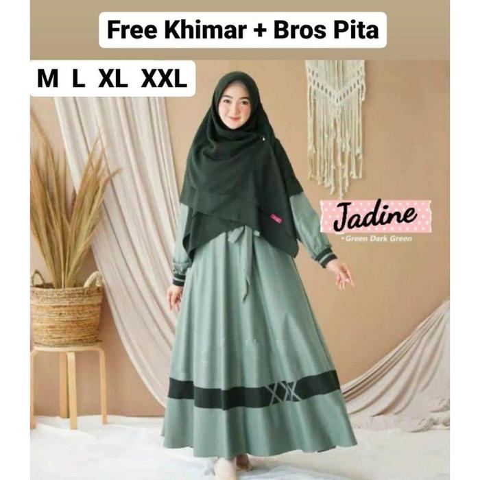 Baju Dress Gamis Syari Busui Kondangan Seragaman Wanita Muslim Fashion Seleting Depan Ukuran M L Xl 