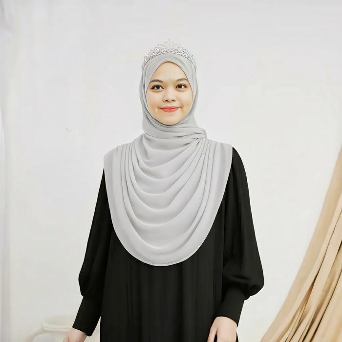 Drapery instan hijab set malaysia Muslim