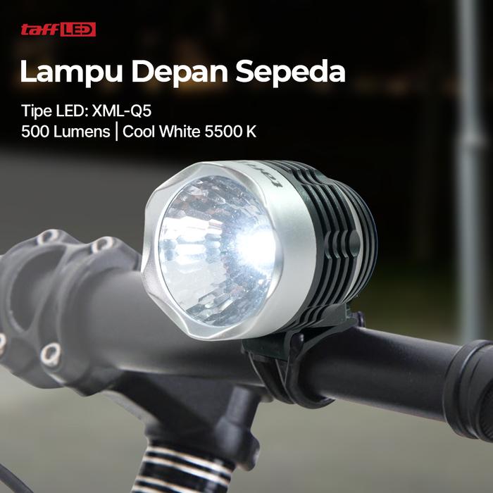 Mutiaramall - Lampu Depan Sepeda | Bike Headlight LED | Lampu CREE Waterproof