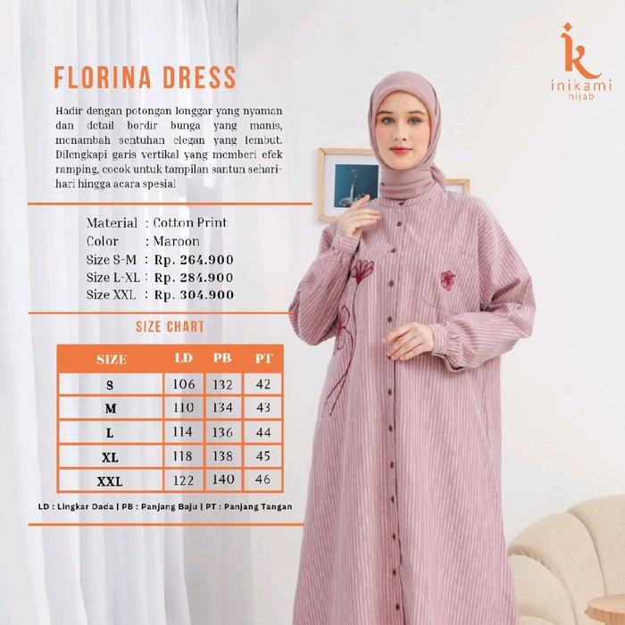 New Dress Oversized Florina By Inikami  / Gamis Oversized Florina / Dress Oversized Florina  2025 / 