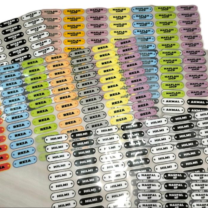 LABEL NAMA SETRIKA STIKER BAJU CUSTOM