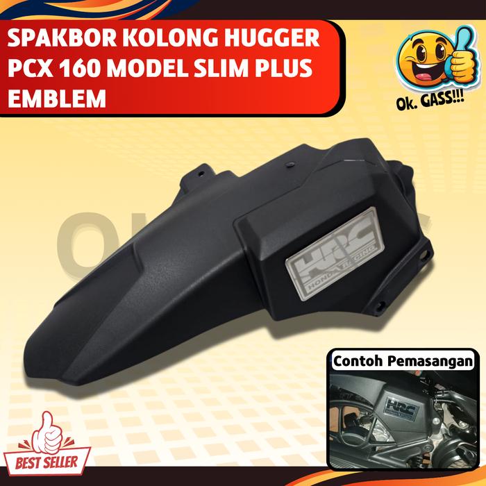 PROMO HEMAT HUGGER SPAKBOR KOLONG PCX 160 ABS CBS PCX 2025 + STAINLESS EMBLEM