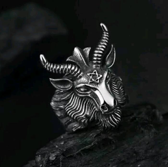 Cincin Tengkorak Kepala Kambing / Goat Ringskull