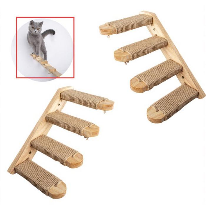 Wall Type Cat Tree Climbing Frame Cat Tree Solid Wood Cat Stairs