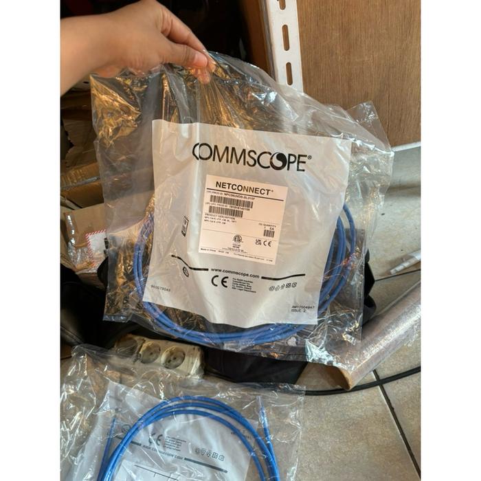 AMP Patch Cord Cat 6 4 feet ( 1 Meter )/ Patchcord 4ft cat6 Commscope biru
